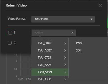 Return Video receiver selection