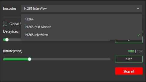 encoder menu