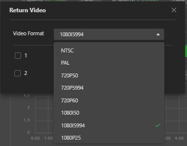 return video format selection