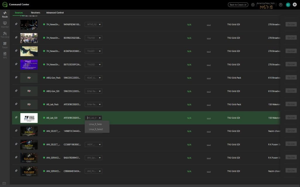 take sources live from sources page