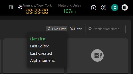 Destination Filter feature