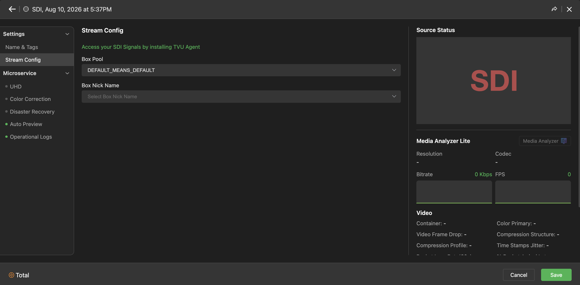 P22_Source configuration - SDI selection