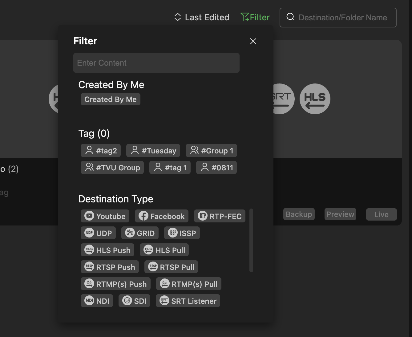 P28_Destination Filter feature