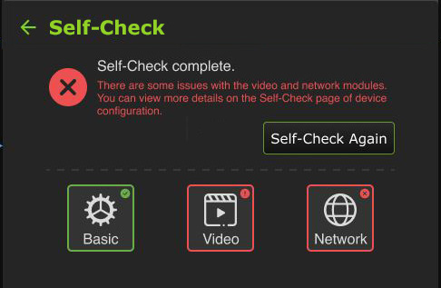 self check warning