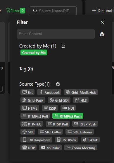 source filtering