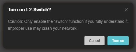 L2-Switch enabled message