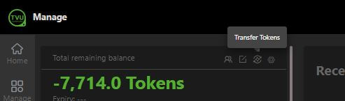 Manage Billing Transfer tokens icon